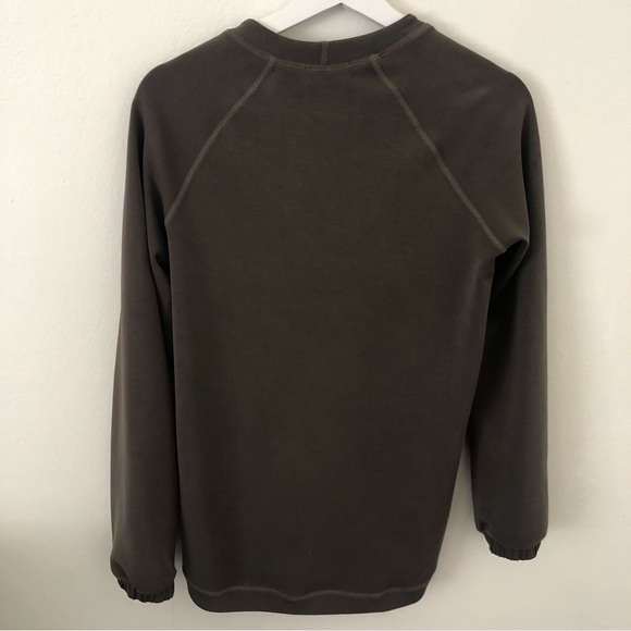 NUX Olive green high low long sleeve sweater. - Picture 3 of 3